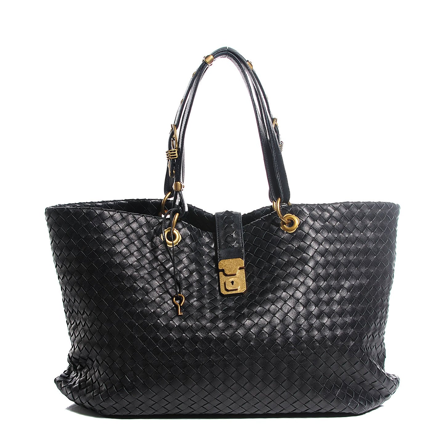 Nappa Intrecciato Capri Large Tote Nero Black