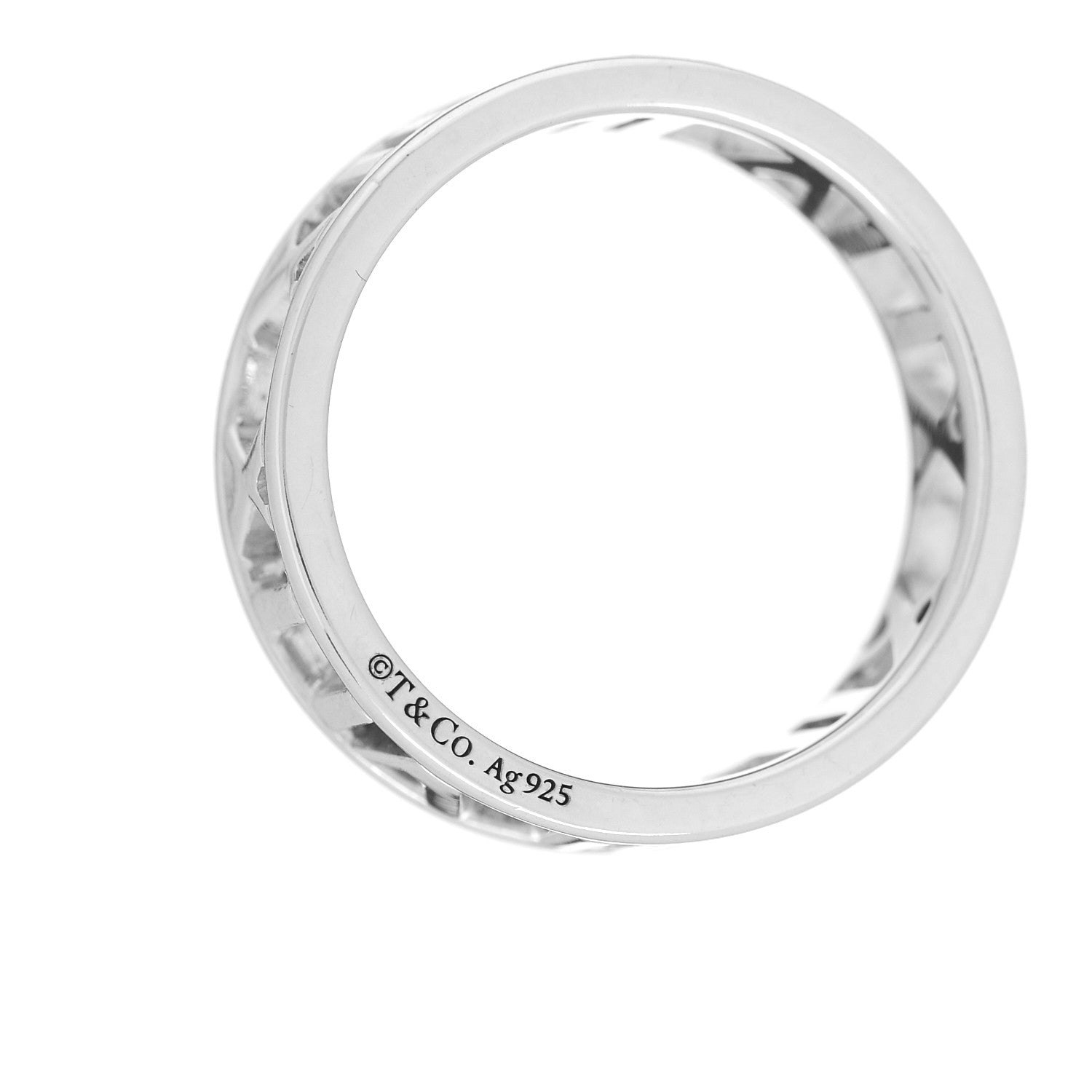 Tiffany Sterling Silver Wide Atlas Open Ring 56 7.5 4 of 4