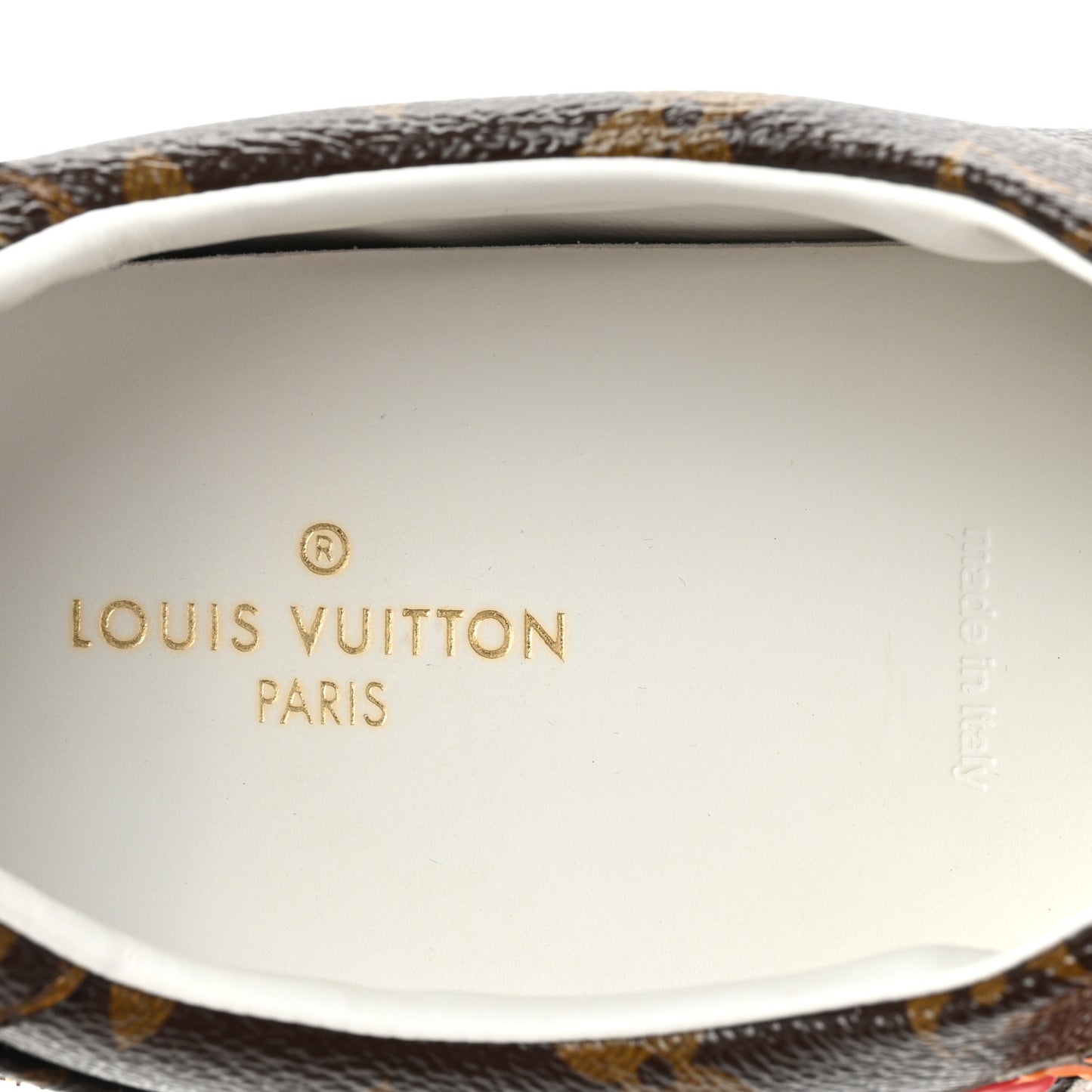 Calfskin Monogram LV Black Heart Sneakers 38 Cacao