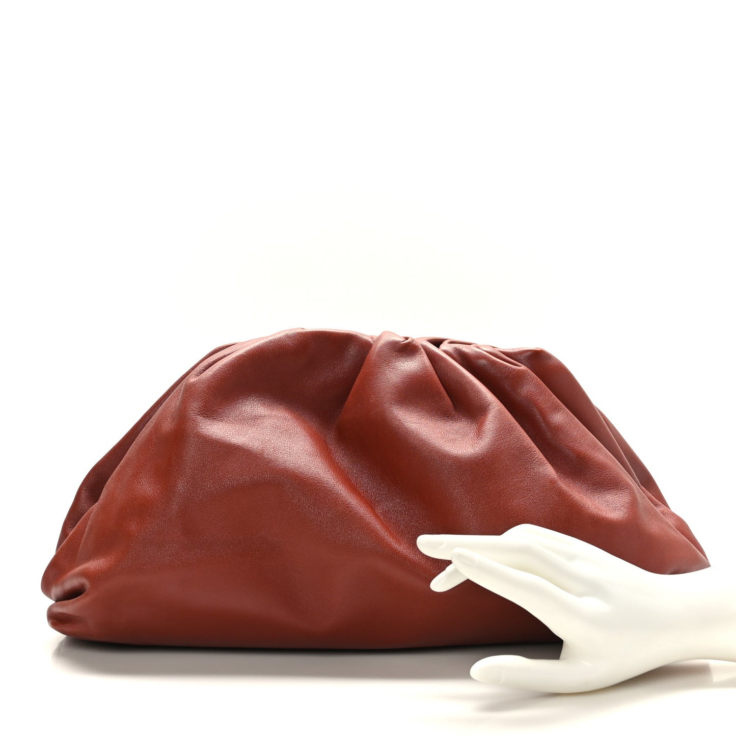 Smooth Butter Calf The Pouch Oversized Clutch Rust