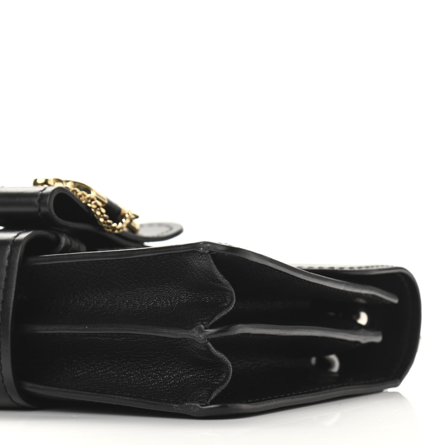 Chloe Shiny Goatskin Calfskin Aby Chain Shoulder Bag Black 11 of 11