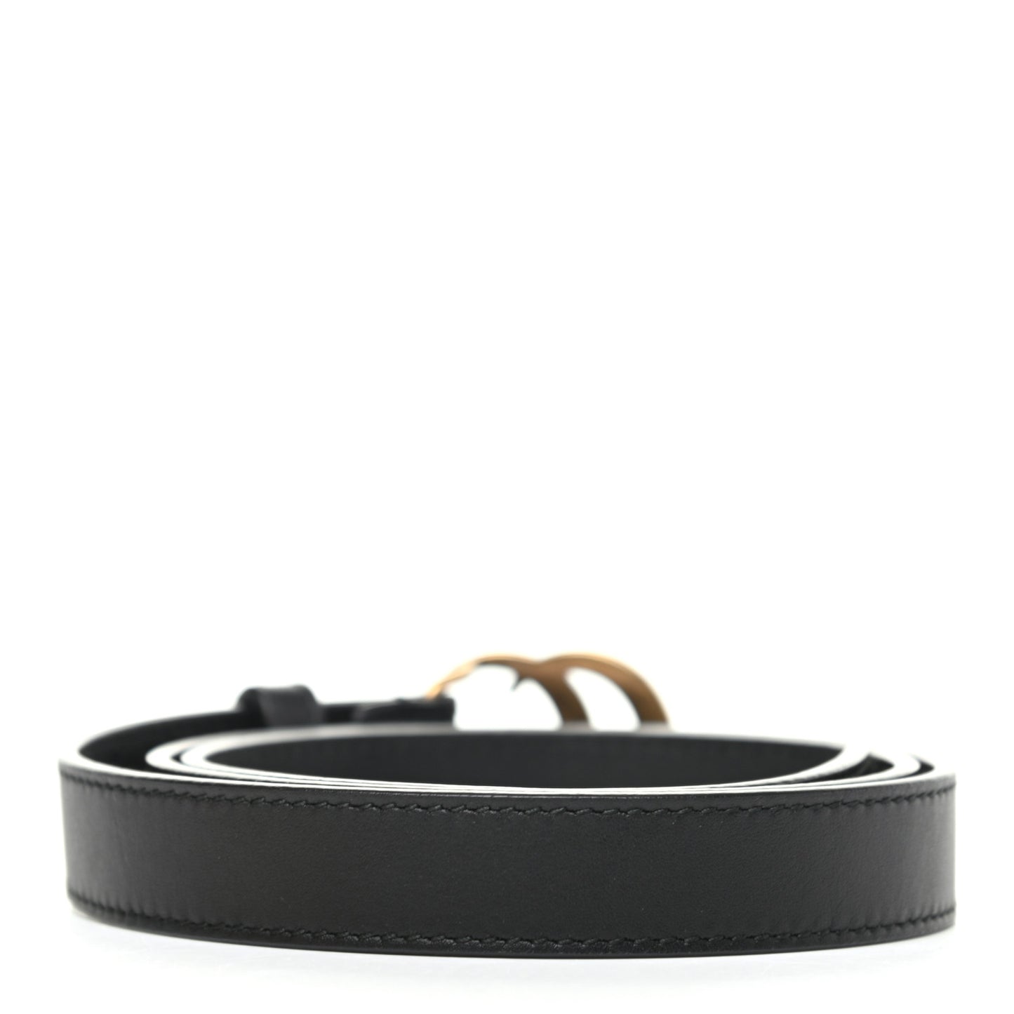 Calfskin Double G 20mm Belt 80 32 Black
