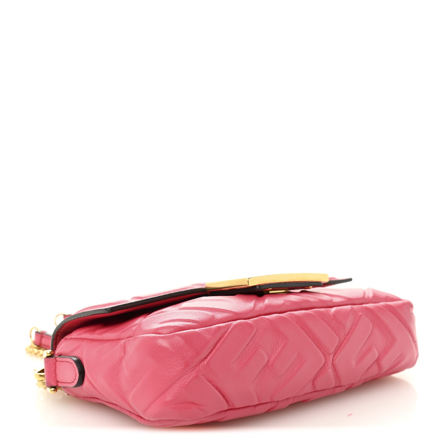 Fendi Nappa FF 1974 Embossed Mini Baguette Lampone 4 of 14