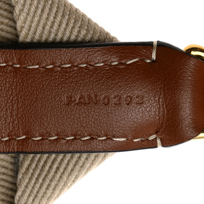 Celine Jacquard Wool Logo Short Strap Beige White 5 of 6