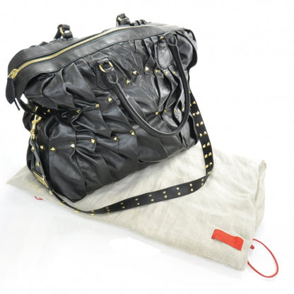 Valentino Garavani Leather XL Maizeon Studded Tote Black 3 of 9