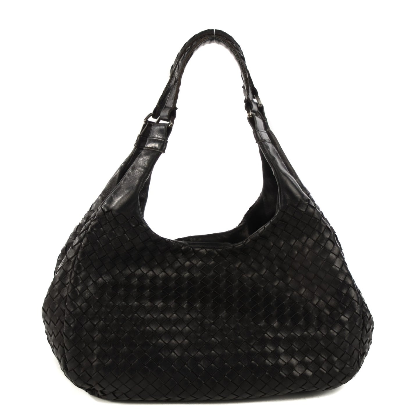 Nappa Intrecciato Medium Campana Nero Black