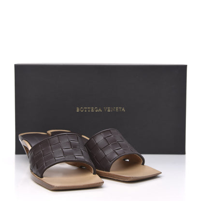 Bottega Veneta Nappa Intrecciato Heeled Sandals 37 Oxblood 9 of 9