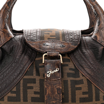 Fendi Zucca Nappa Nuvolata Vitello Tortuga Small Spy Tobacco Moro 8 of 16