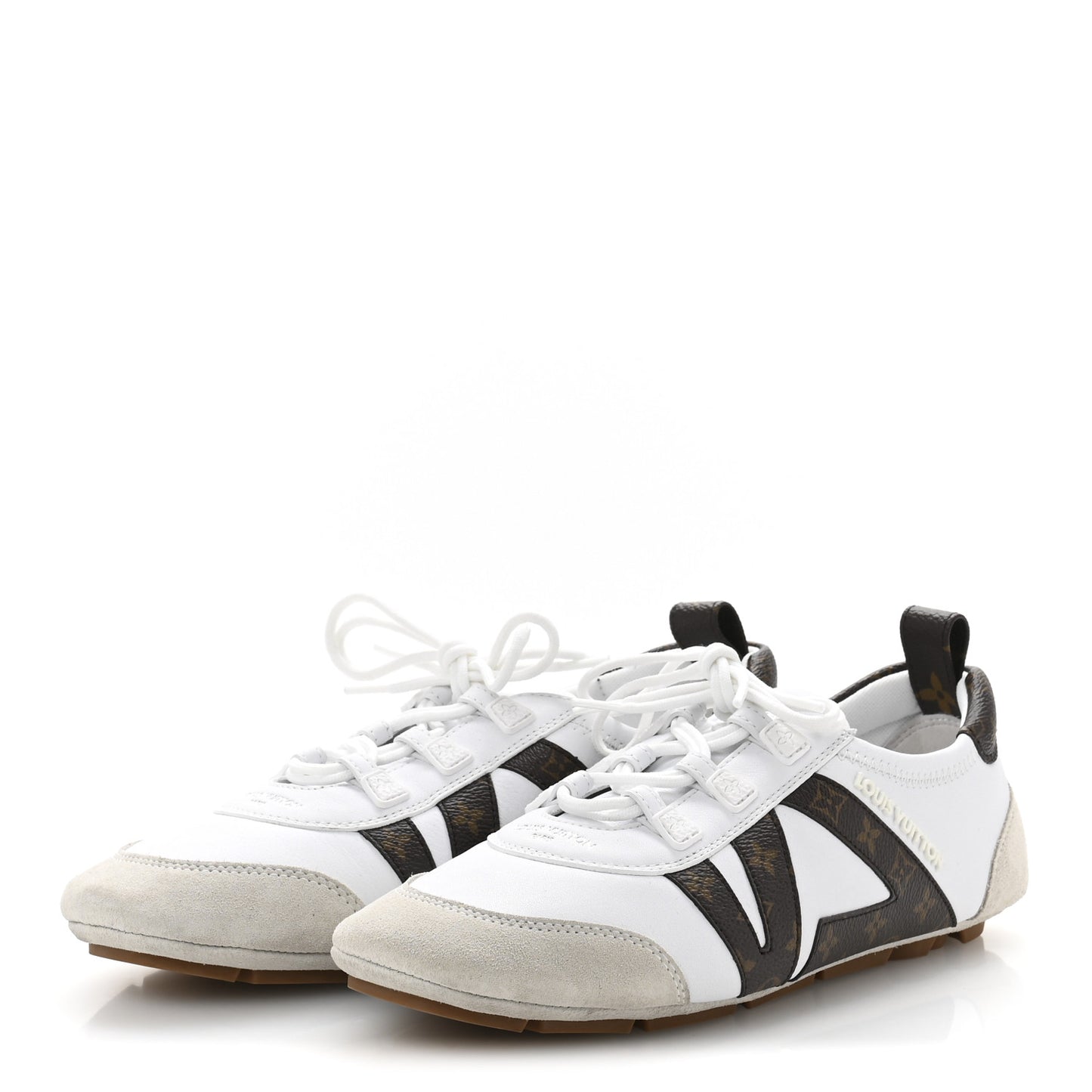 Monogram Calfskin Womens LV Sneakerina 39 White