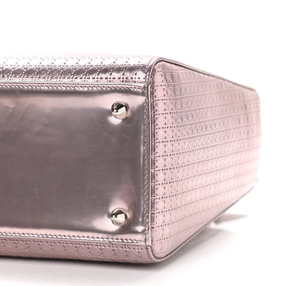 Christian Dior Metallic Patent Micro-Cannage Medium Lady Dior Pink 10 of 10