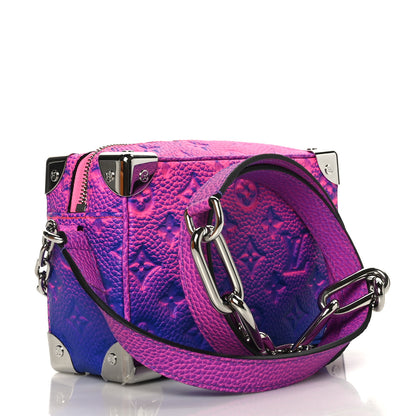 Louis Vuitton Taurillon Illusion Mini Soft Trunk Bleu Rose 3 of 7