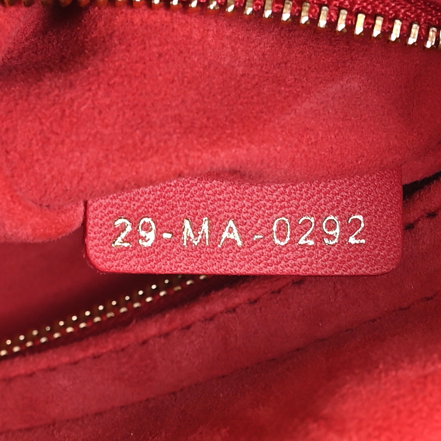 Lambskin Cannage Small My ABCDior Lady Dior Red