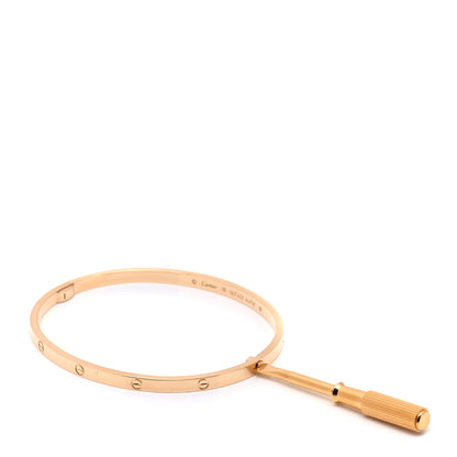 Cartier 18K Yellow Gold Small LOVE Bracelet 19 5 of 7