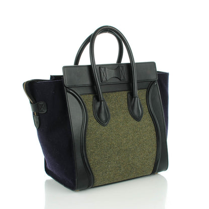 Celine Smooth Calfskin Felt Mini Tri-Color Luggage Khaki 3 of 8