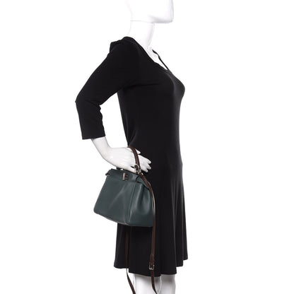 Fendi Nappa Colorblock Mini Peekaboo Iconic Satchel Malachite Moresco Rosa Doll 3 of 12