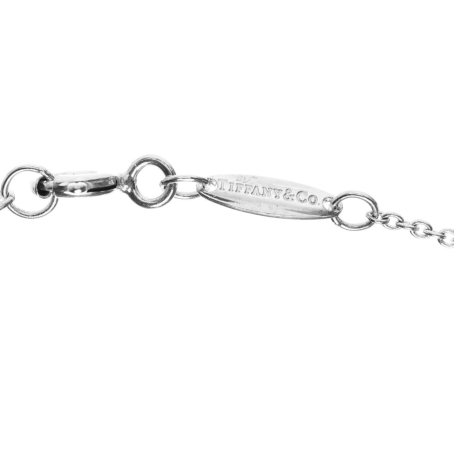 Sterling Silver Diamond Elsa Peretti Cross Pendant Necklace