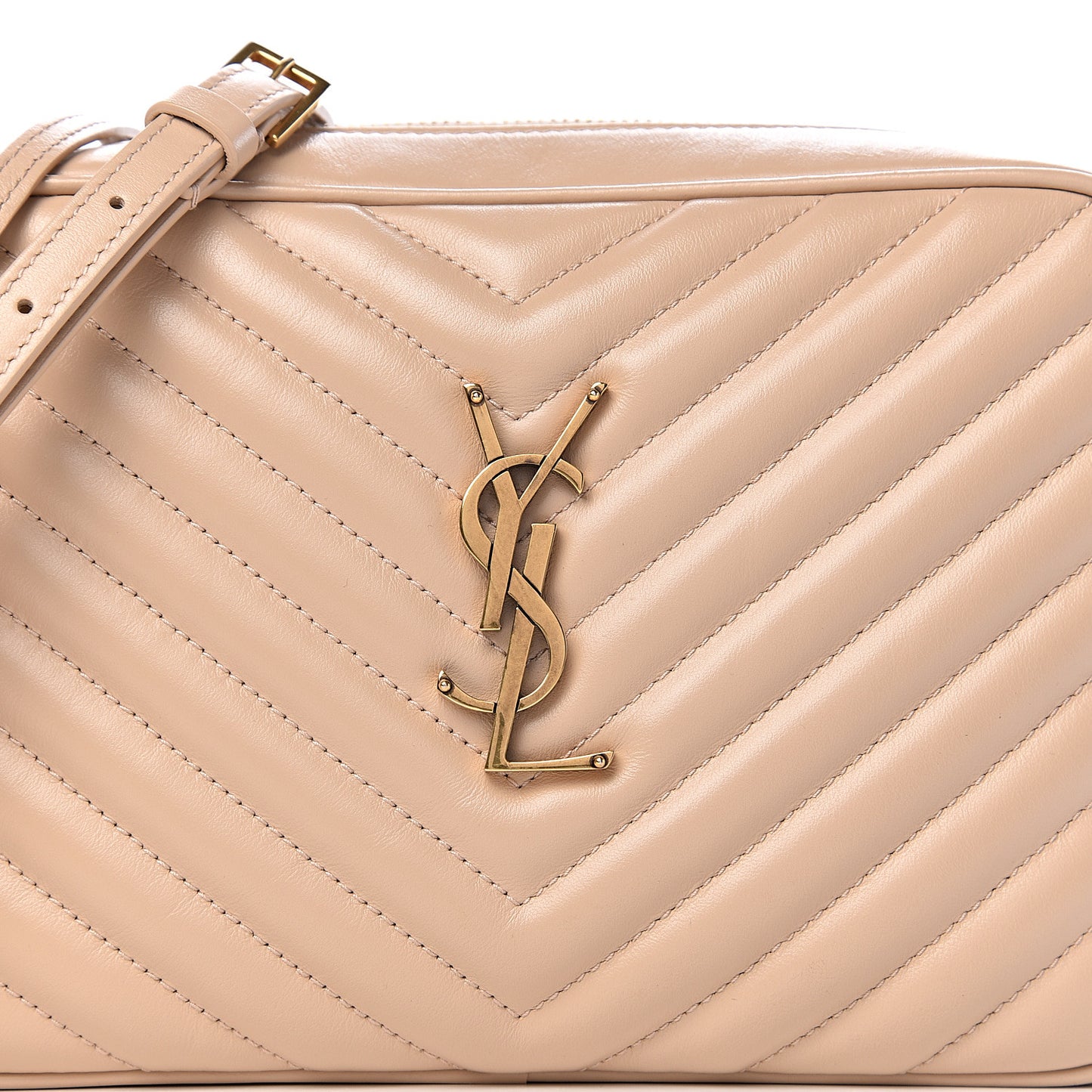 Calfskin Matelasse Monogram Lou Camera Bag Nude Powder