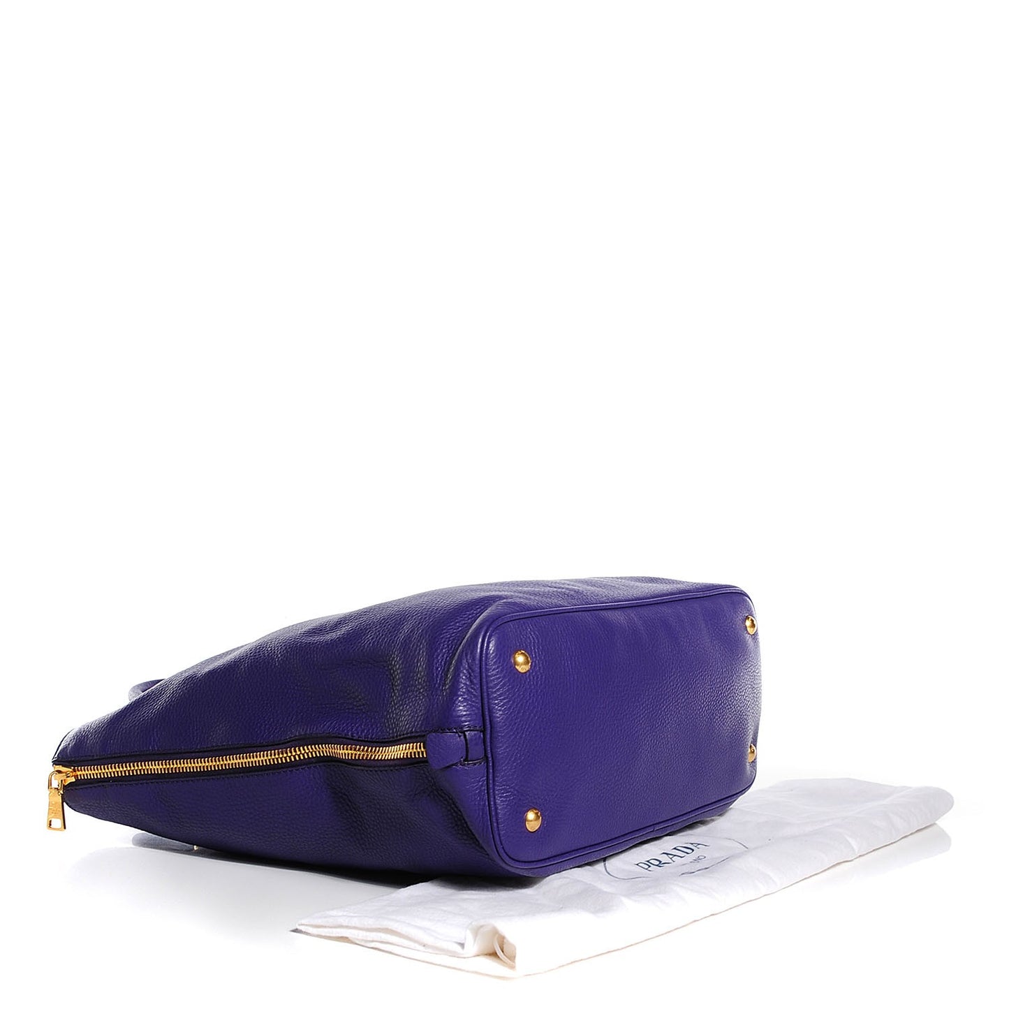 Vitello Daino Side Zip Shopping Tote Viola