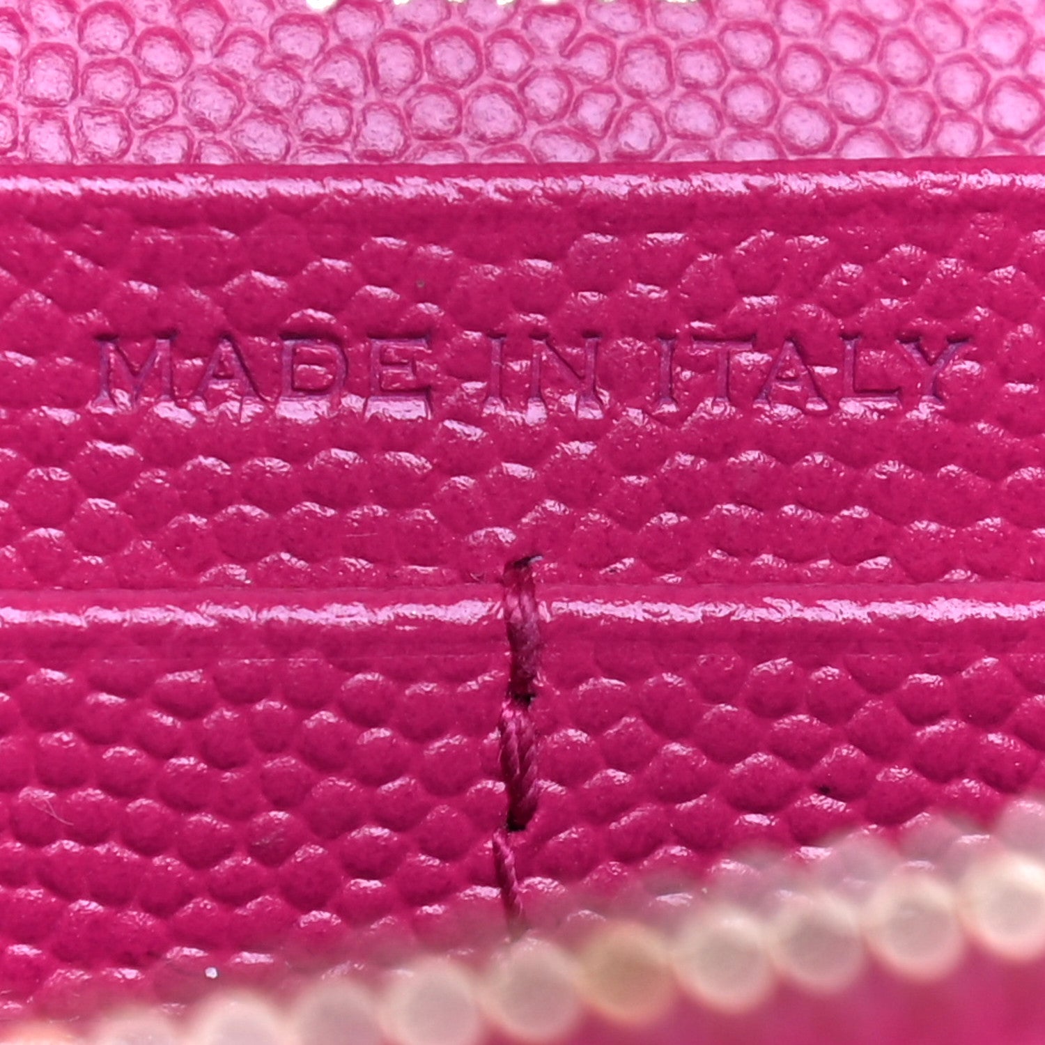 Saint Laurent Grain De Poudre Matelasse Chevron Monogram Chain Wallet Bubblegum 7 of 12