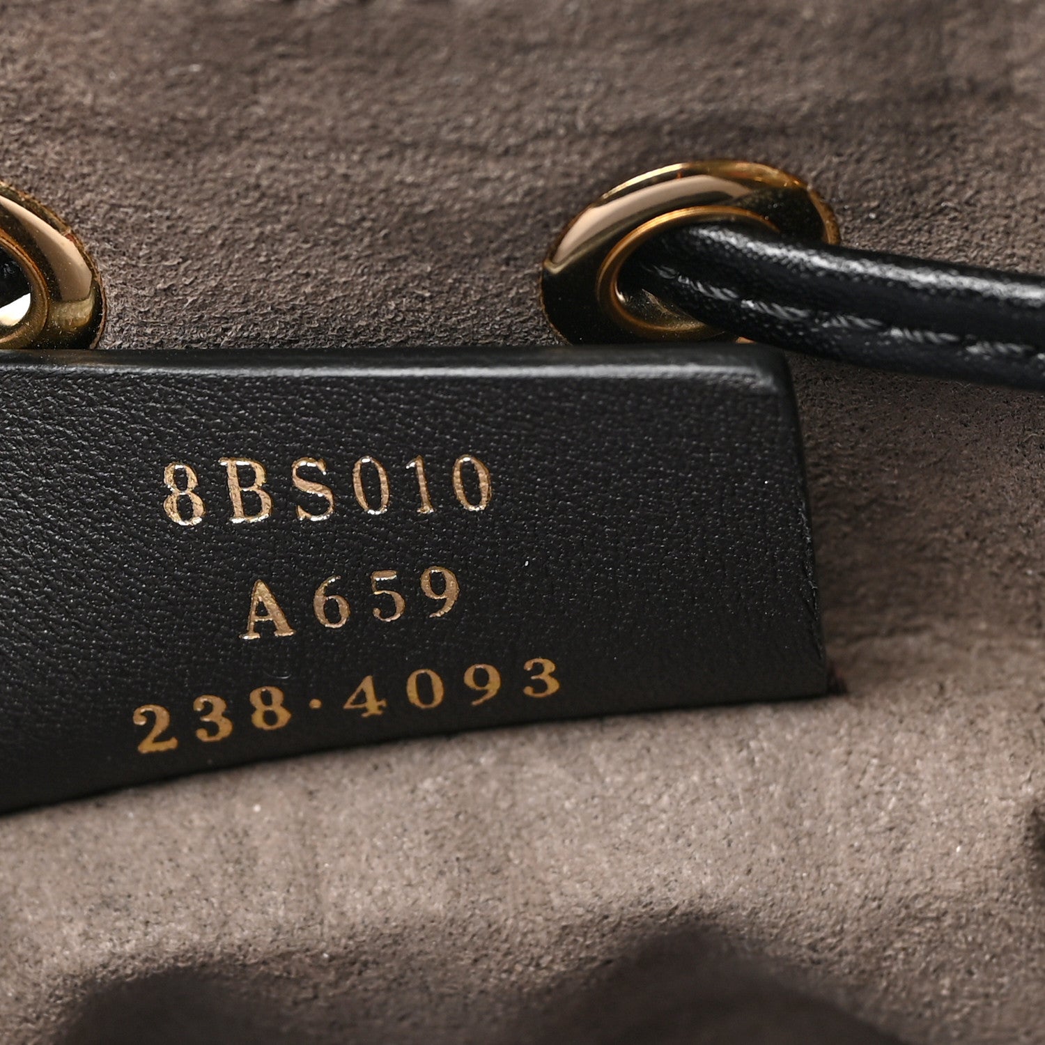 Fendi Vitello Liberty F is Fendi Bi-Color FF 1974 Embossed Mini Mon Tresor Bucket Bag Maya Black 7 of 10