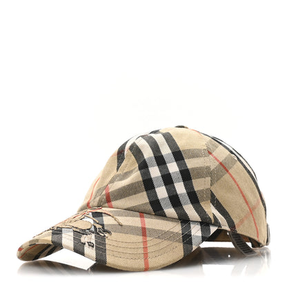 Burberry Cotton Blend Check EKD Baseball Hat L Sand 1 of 10