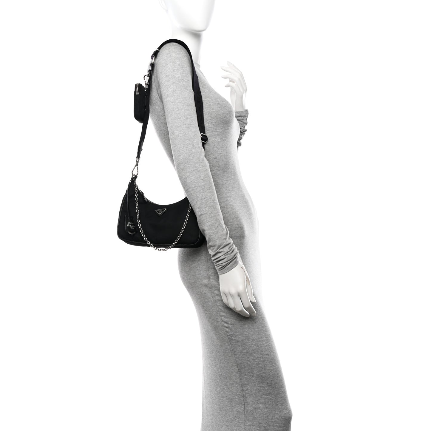 Re-Nylon Saffiano Re-Edition 2005 Shoulder Bag Black