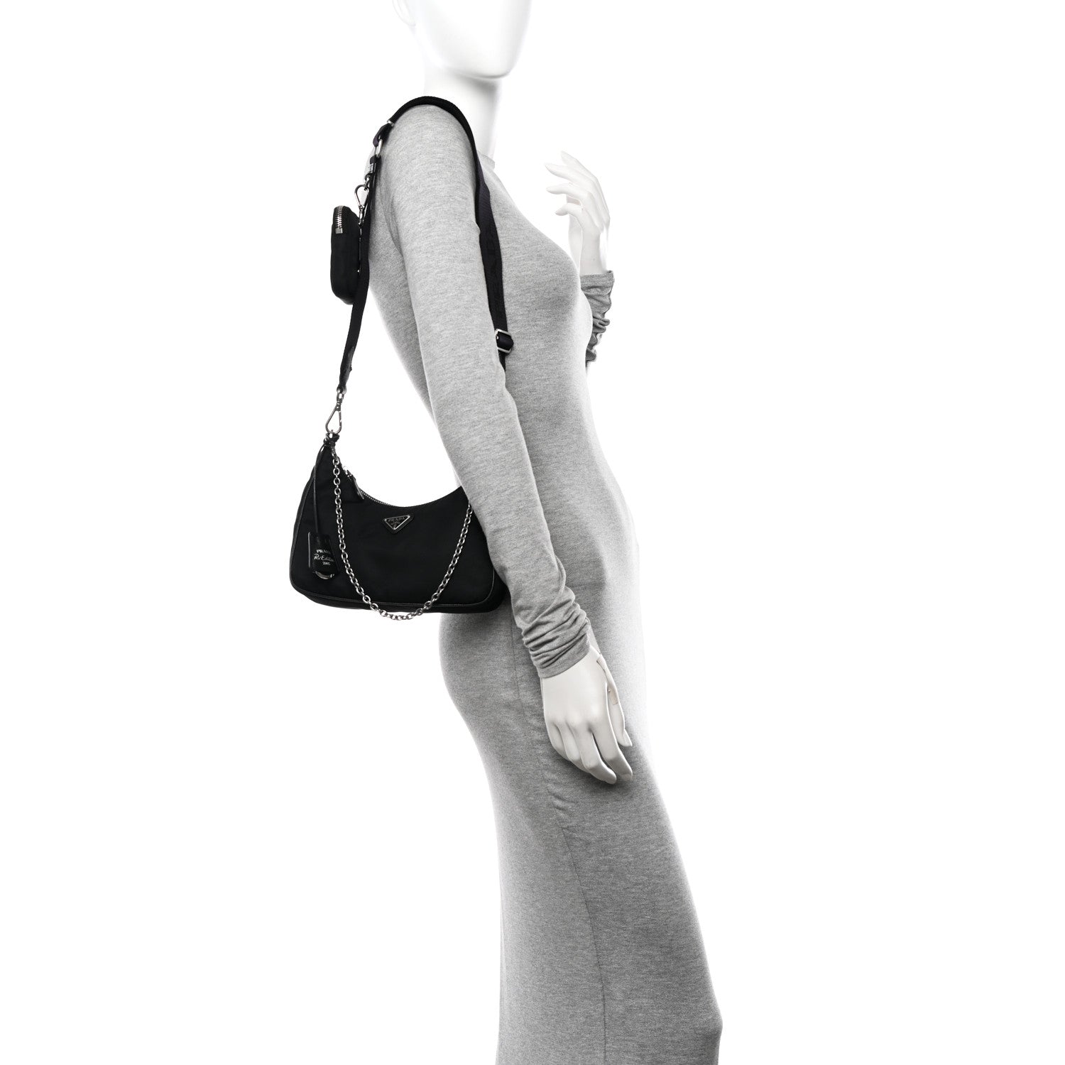 Prada Re-Nylon Saffiano Re-Edition 2005 Shoulder Bag Black 2 of 12