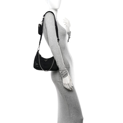Prada Re-Nylon Saffiano Re-Edition 2005 Shoulder Bag Black 2 of 12