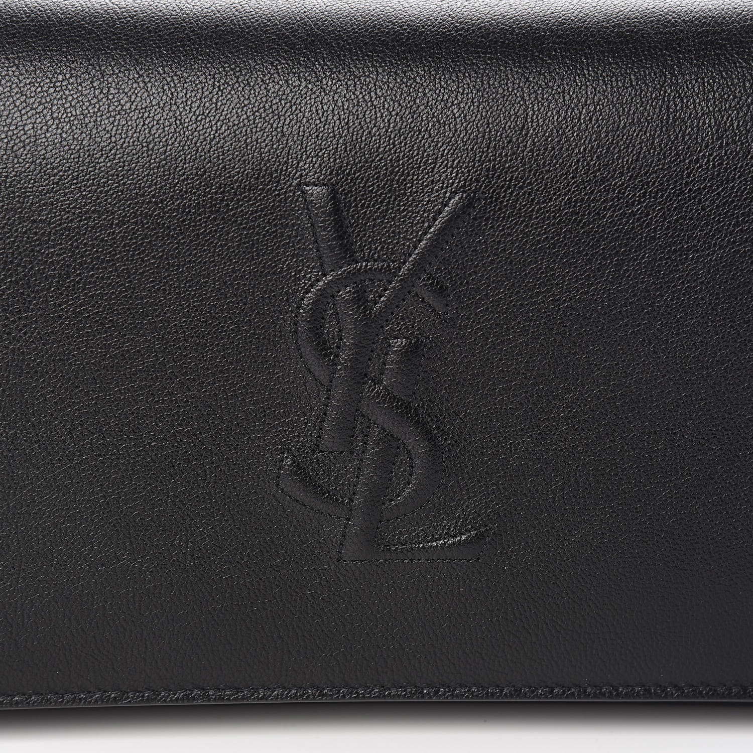 Saint Laurent Calfskin Monogram Belle de Jour Chain Clutch Black 11 of 12