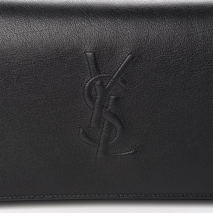 Saint Laurent Calfskin Monogram Belle de Jour Chain Clutch Black 11 of 12