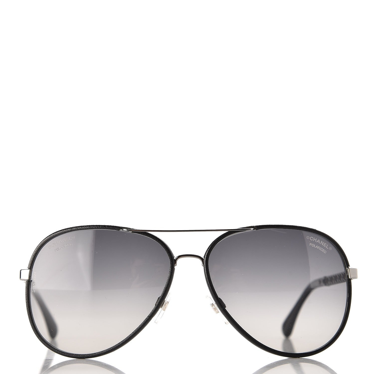 Chanel Polarized Pilot Winter Sunglasses 4219 Black 2 of 10