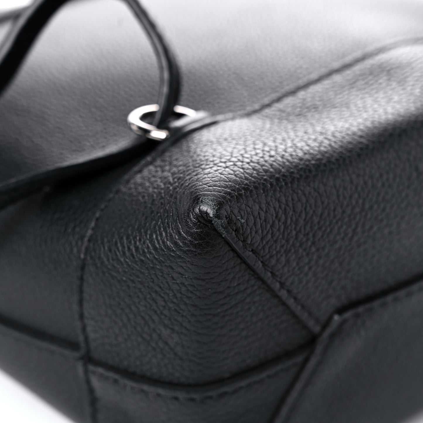 Calfskin Lockme Mini Backpack Black