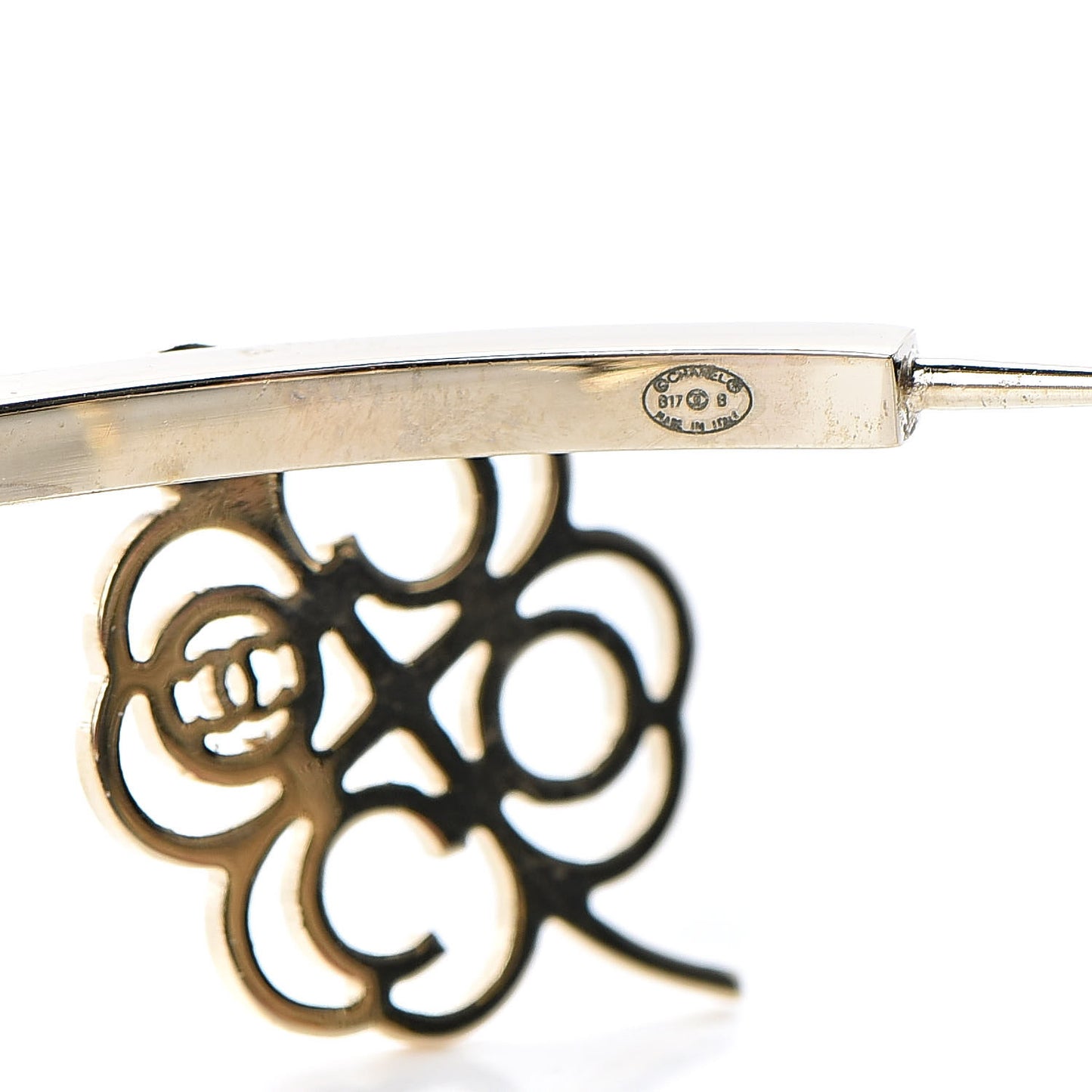 Logo Charms Hoop Earrings Light Gold