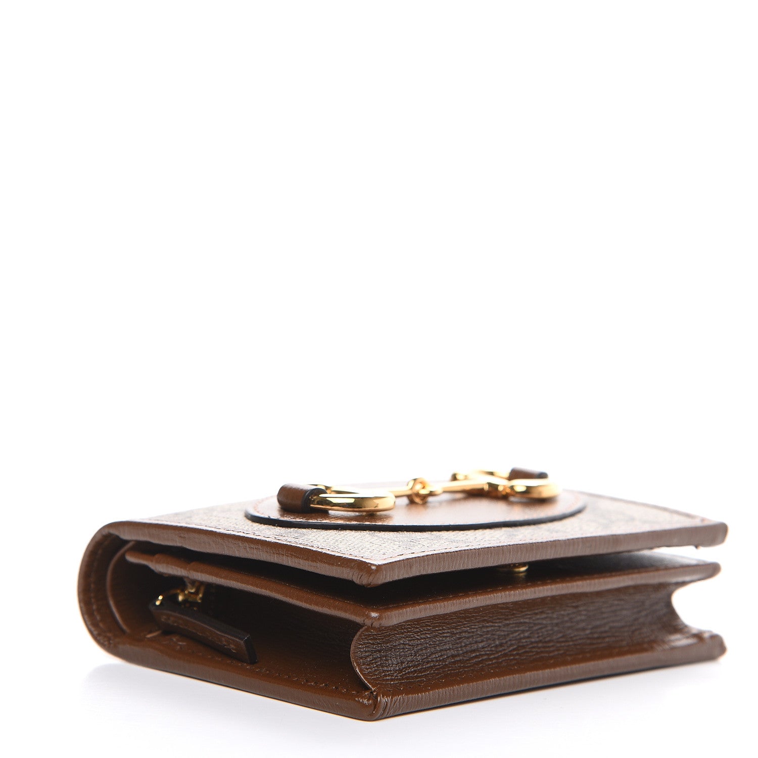 Gucci GG Supreme Monogram Horsebit 1955 Card Case Wallet Beige Ebony Brown Sugar 3 of 7