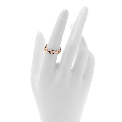Hermes 18K Rose Gold PM Chaine d'Ancre Enchainee Ring 55 7.25 2 of 5