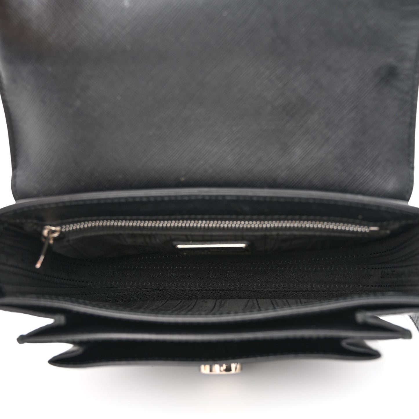 Saffiano Sandrine Shoulder Bag Black