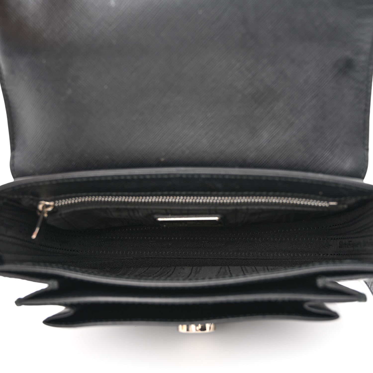 Salvatore Ferragamo Saffiano Sandrine Shoulder Bag Black 5 of 16