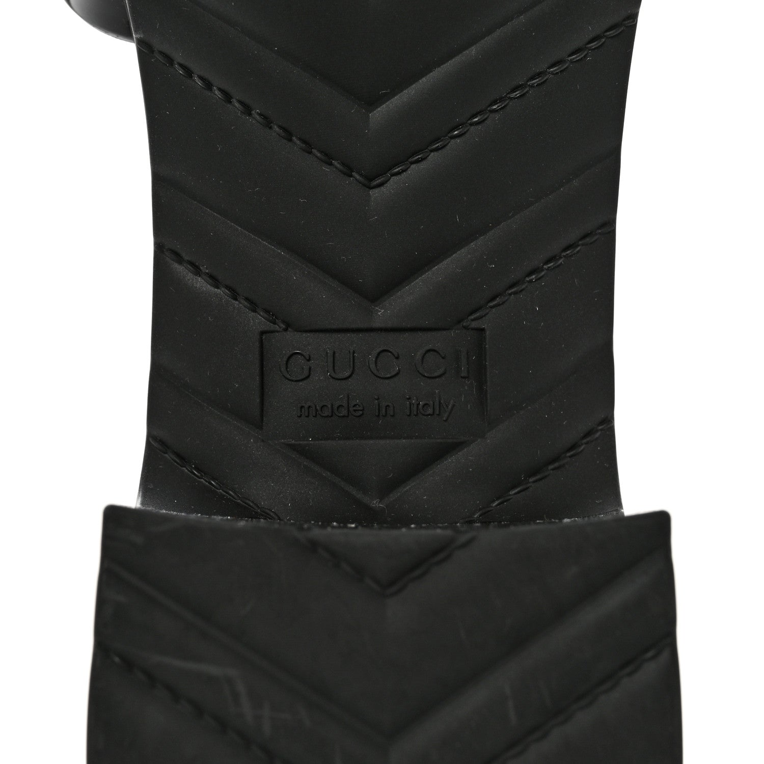 Gucci Rubber Gucci Logo Womens Platform 20/60mm Slide Sandals 41 Black 6 of 13