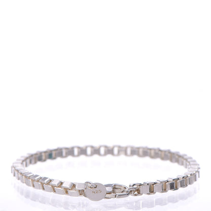 Tiffany Sterling Silver 4mm Venetian Link Bracelet 3 of 7