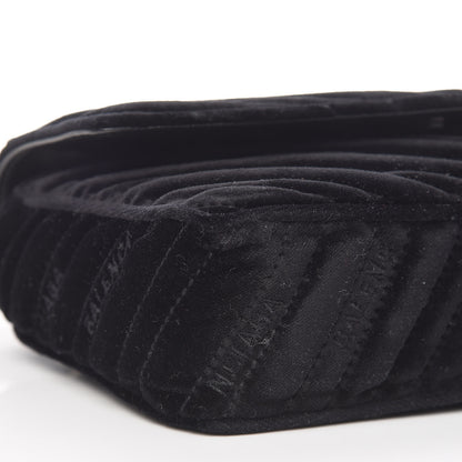 Balenciaga Velvet Logo Matelasse BB Chain Wallet Black 5 of 10