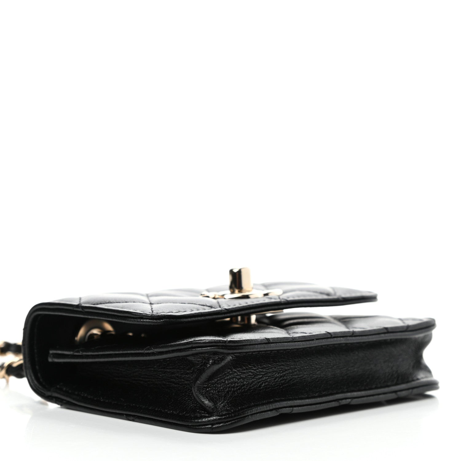Chanel Lambskin Quilted Trendy CC Card Holder On Chain Black 3 of 4