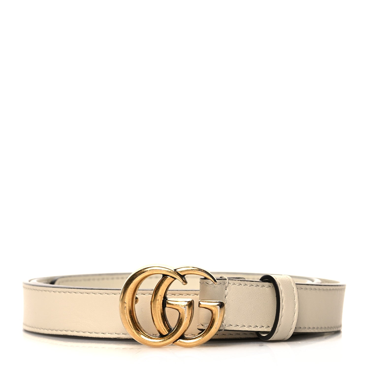 Gucci Calfskin Double G 20mm Belt 90 36 Mystic White 1 of 5