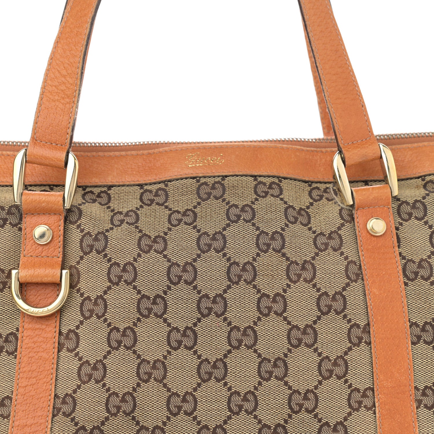 Gucci Monogram Medium Abbey Tote Tan 7 of 13