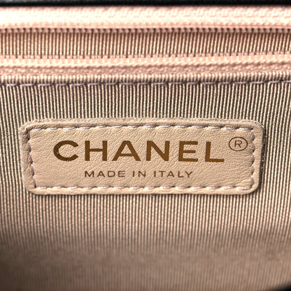 Chanel Goatskin Quilted Pearl Chain Flap Bag Black 6 of 10