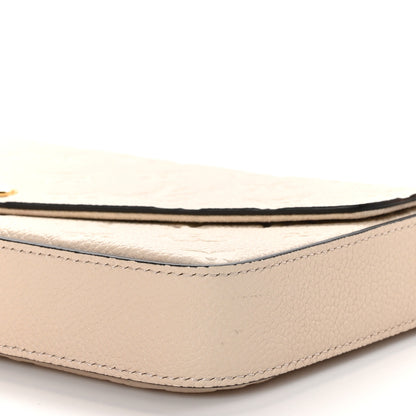 Louis Vuitton Empreinte Pochette Felicie Chain Wallet Cream 9 of 11