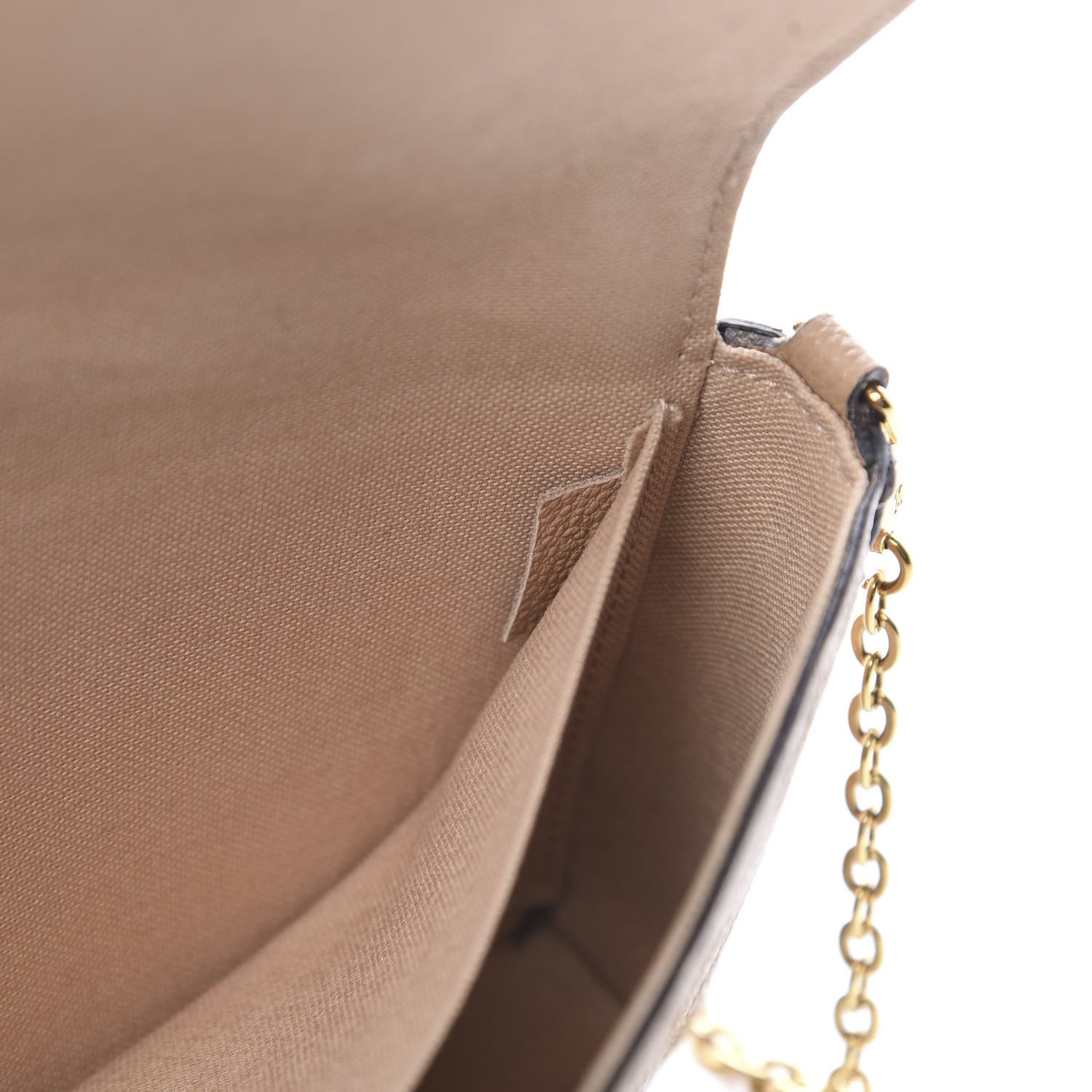 Louis Vuitton Empreinte Pochette Felicie Chain Wallet Papyrus 9 of 17