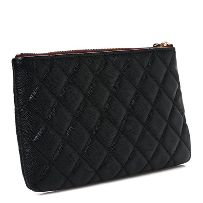 Chanel Caviar Quilted Cosmetic Case Black 3 of 8