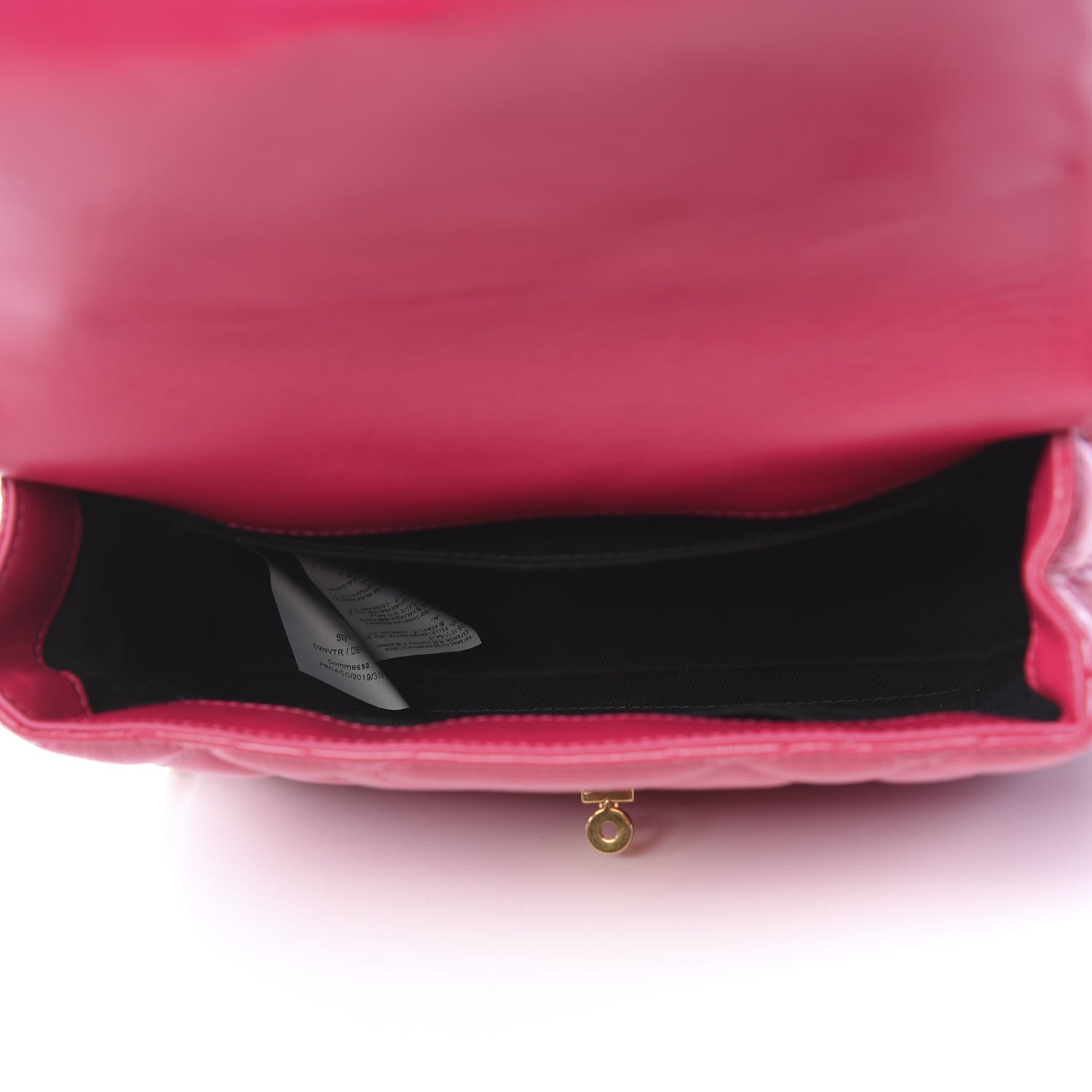 Versace Patent Nappa Quilted Medium Icon Shoulder Bag Fuchsia 5 of 9