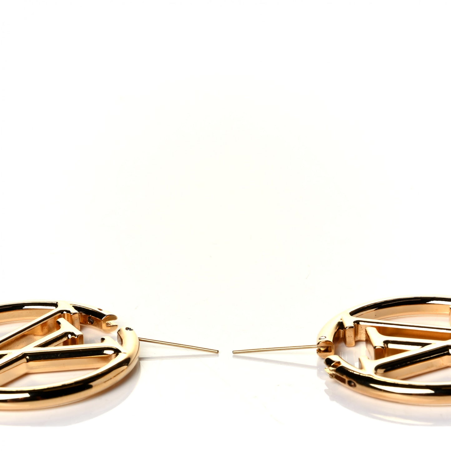 Metal Louise Hoop Earrings Gold