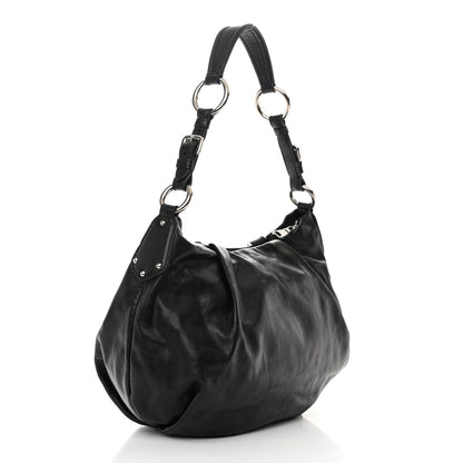 Prada Soft Calf Hobo Black 2 of 13